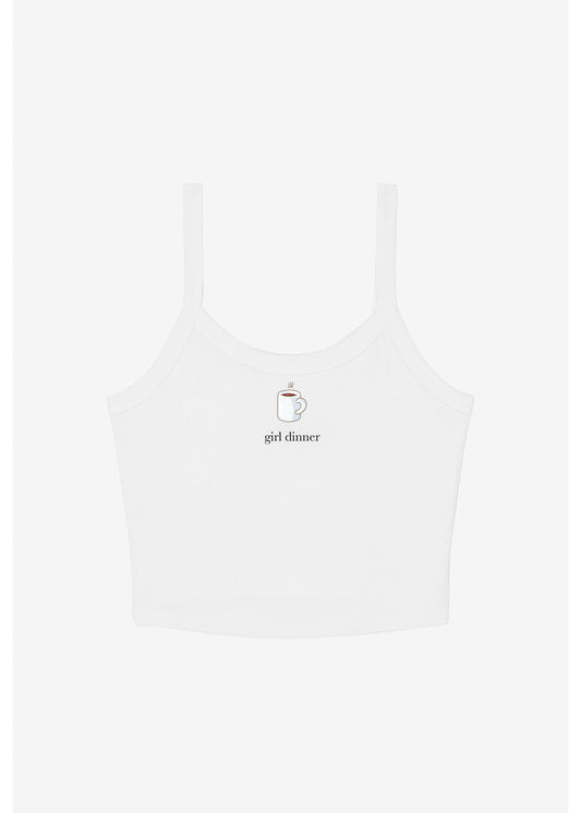 Coffee Mug Micro Rib Spaghetti Strap Tank