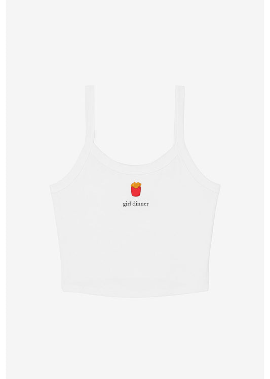 Fries Micro Rib Spaghetti Strap Tank