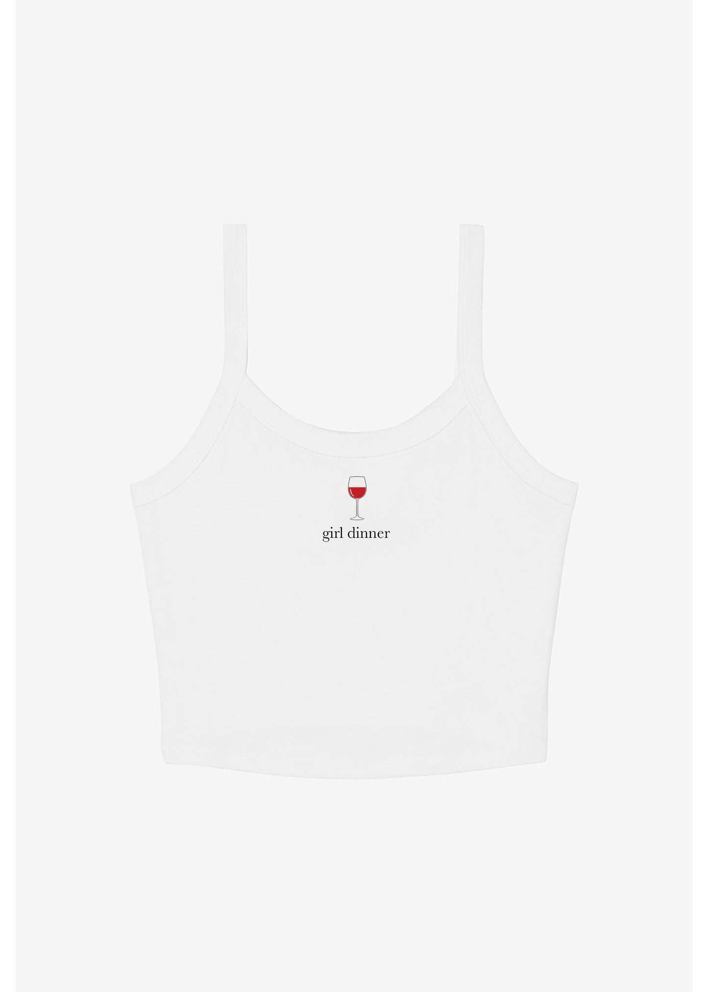 Wine Glass Micro Rib Spaghetti Strap Tank