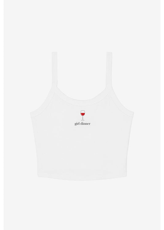 Wine Glass Micro Rib Spaghetti Strap Tank