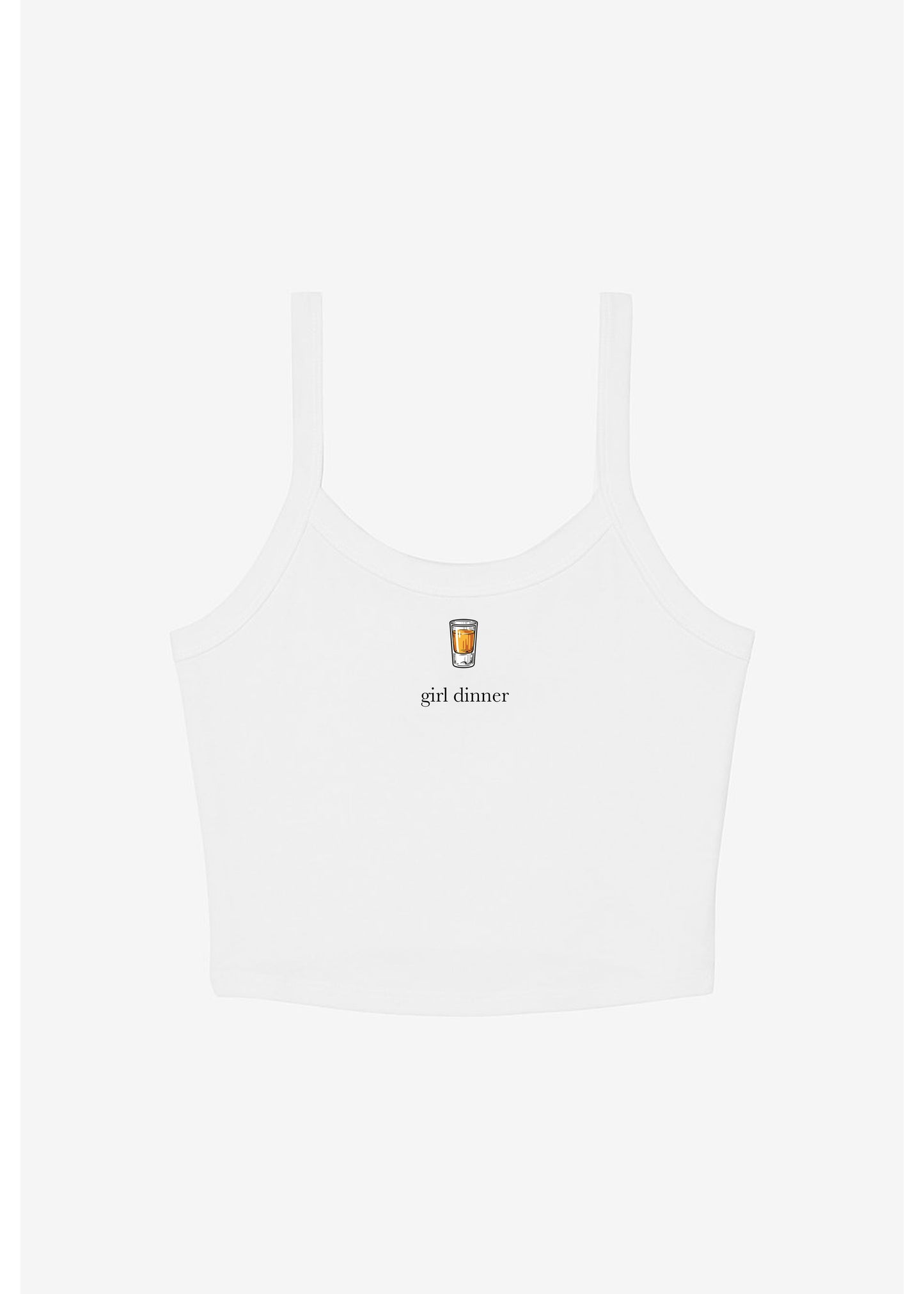 Shot Glass Mug Micro Rib Spaghetti Strap Tank