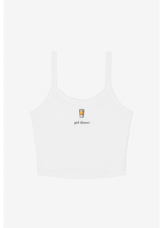 Shot Glass Mug Micro Rib Spaghetti Strap Tank