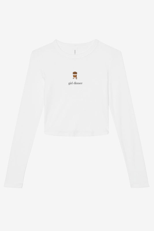 Coffee To-Go Micro Rib Long Sleeve Baby Tee